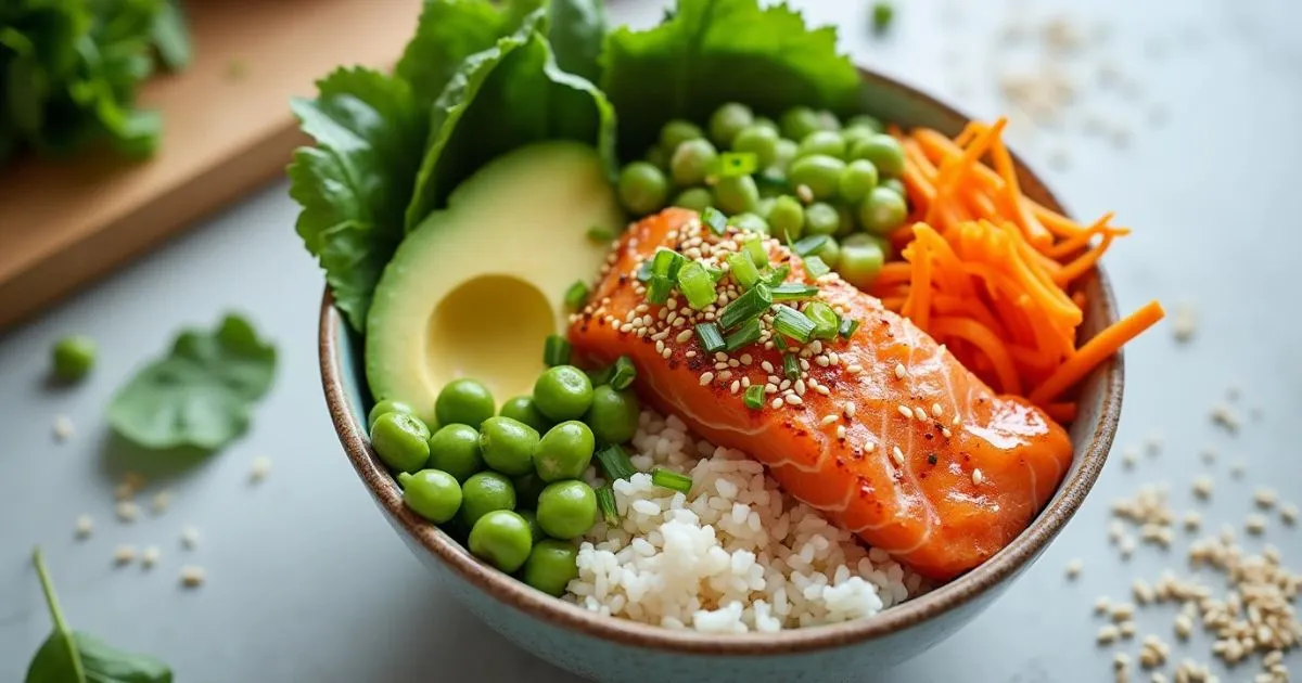 cooked salmon poke bowl