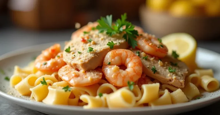 chicken and shrimp pasta