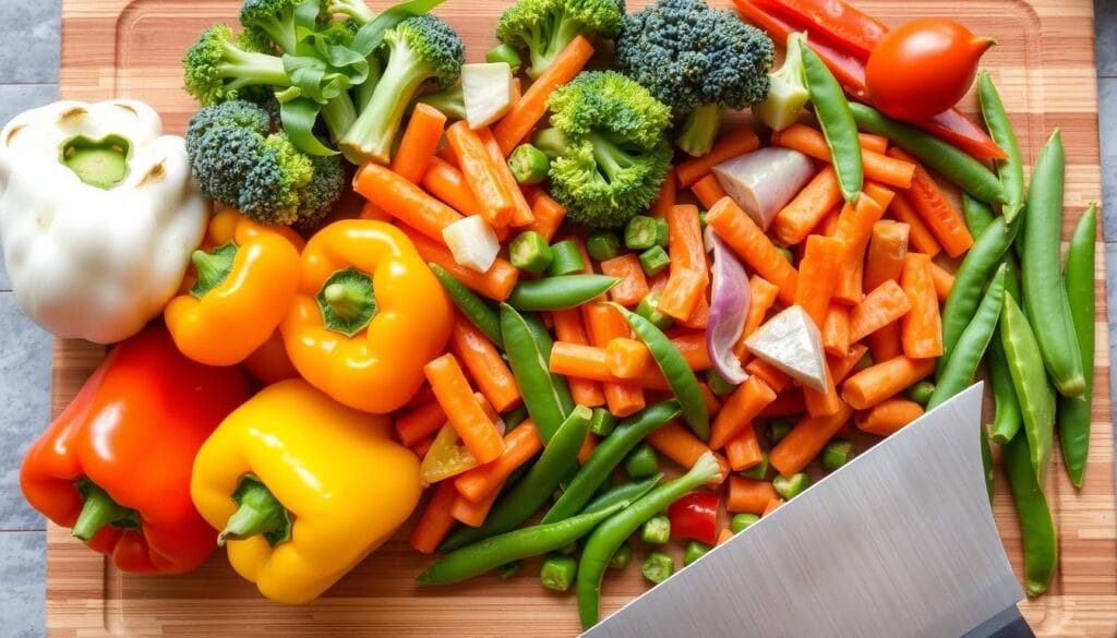 Blackstone stir fry vegetables preparation