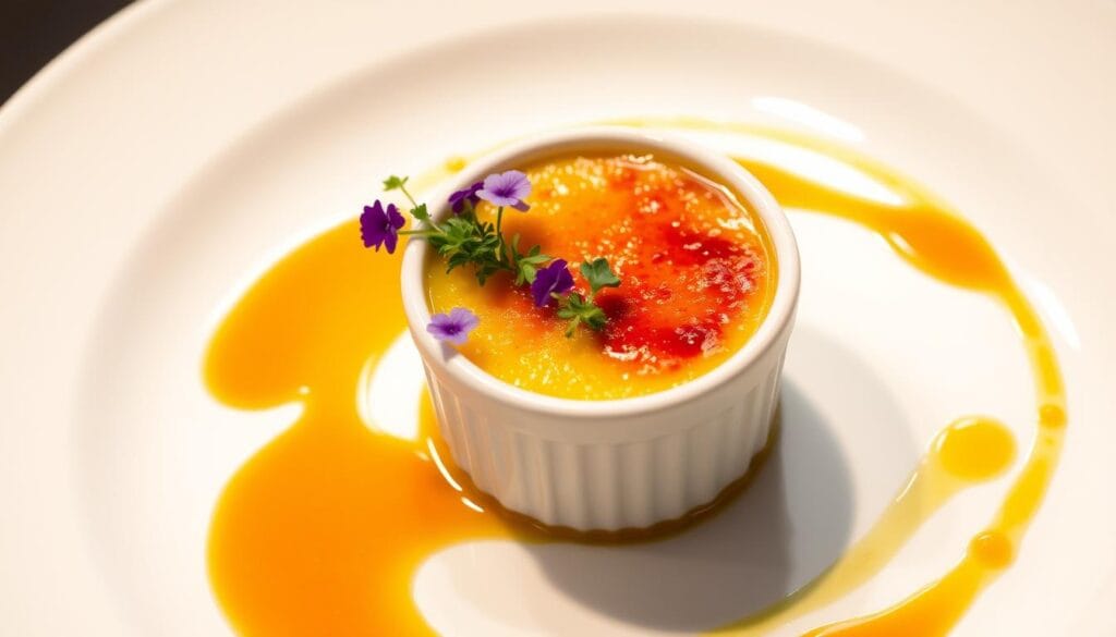 Elegant Crab Custard Presentation