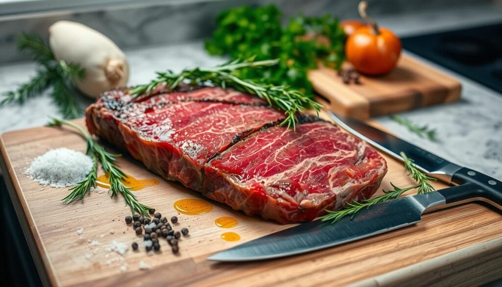 Preparing Tri Tip for Oven