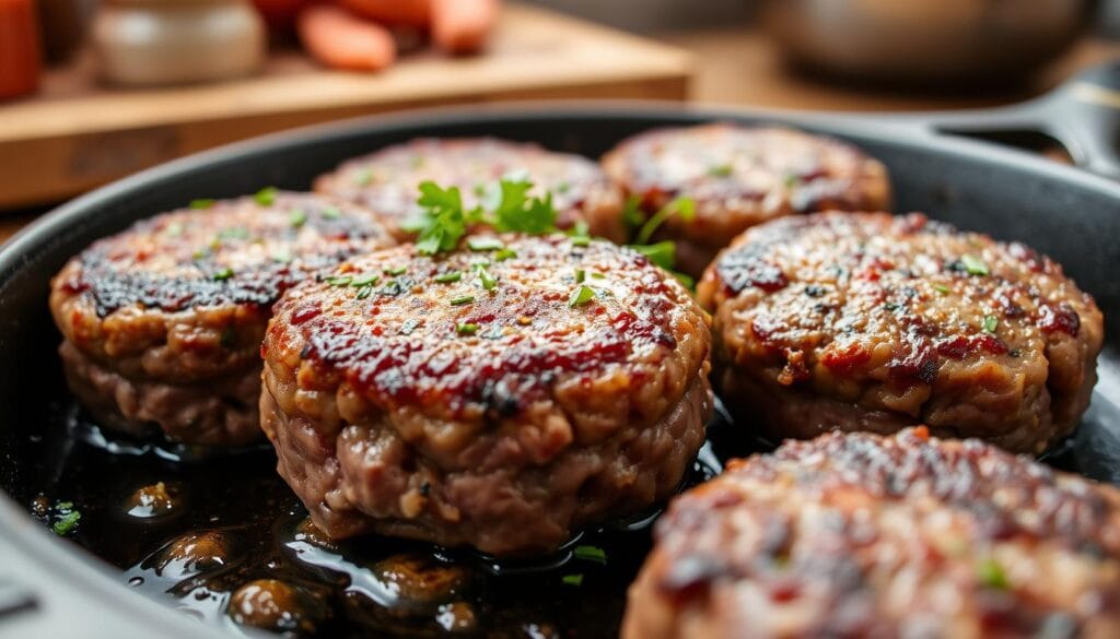 Seasoned beef patties