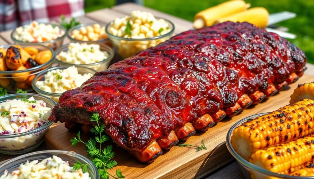 bbq ribs and side dishes