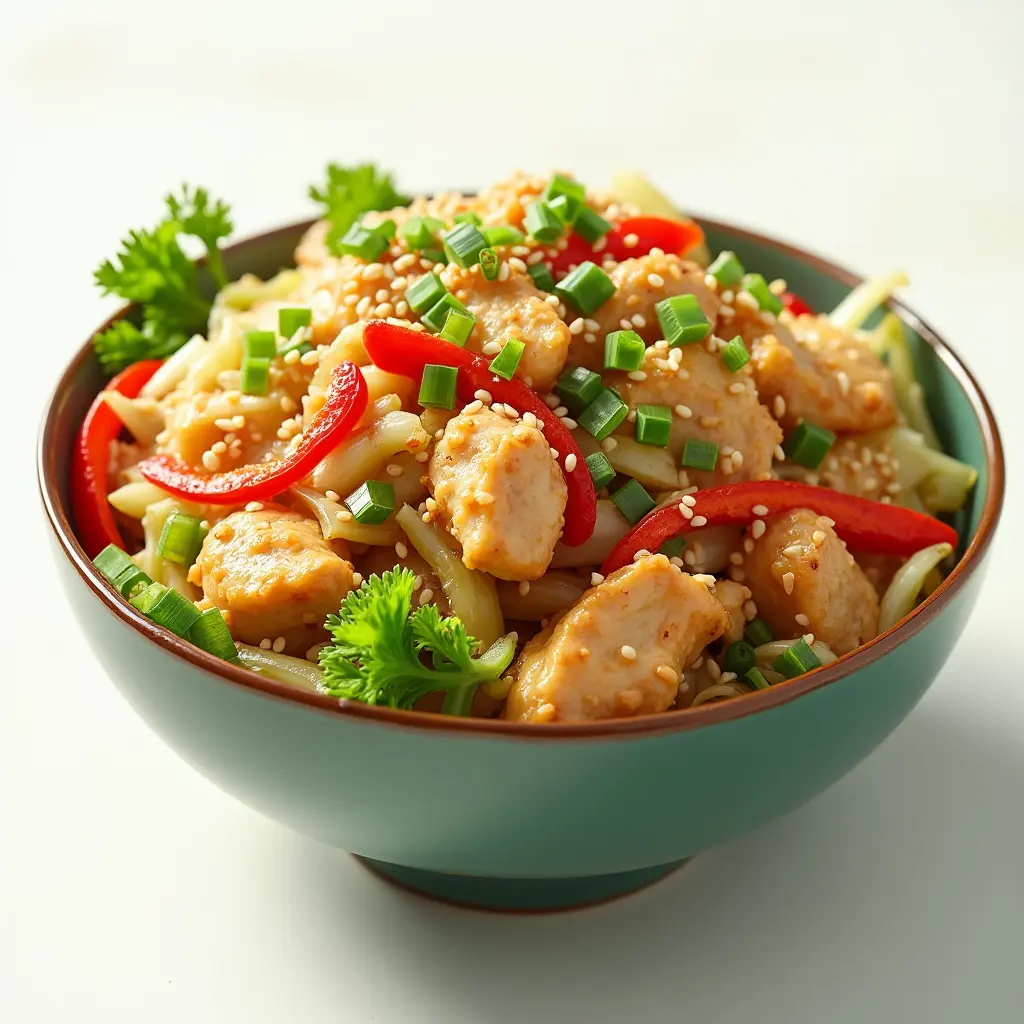 chicken and cabbage stir fry