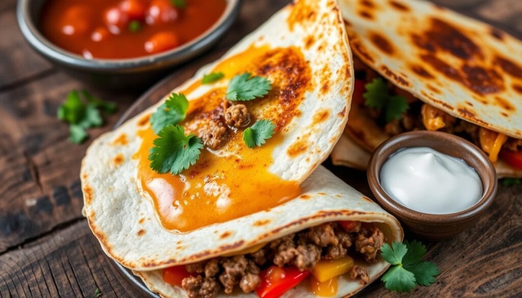 ground beef quesadillas