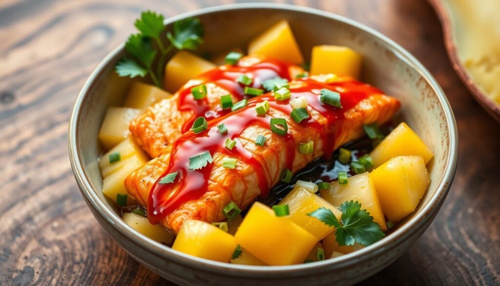 pineapple chili salmon glaze