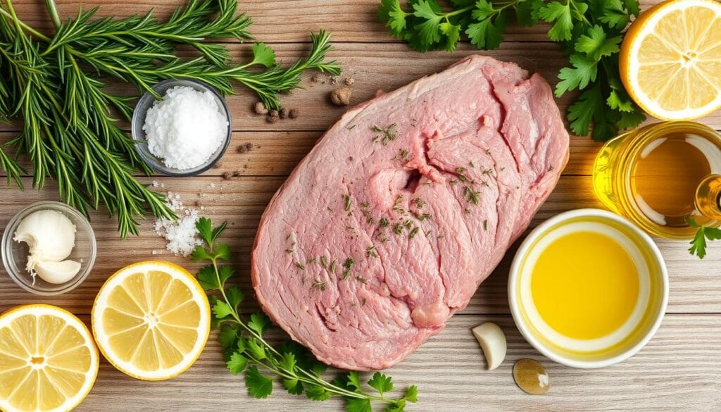 Herb-Crusted Lamb Loin Ingredients