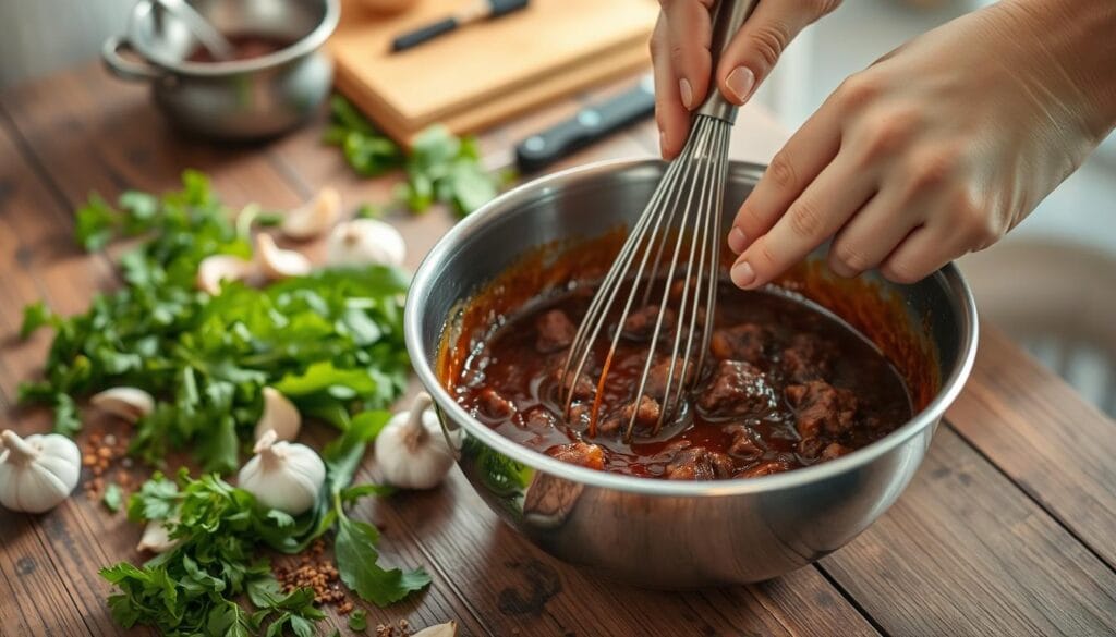 Lamb Breast Sauce Preparation