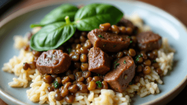 lamb lentils rice spinach recipe