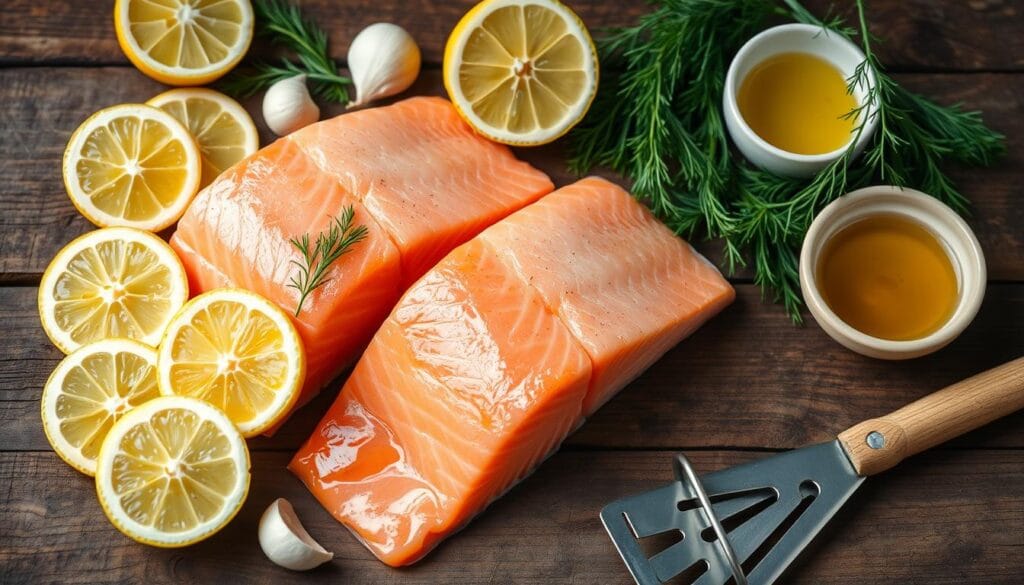 King Salmon Ingredients and Tools