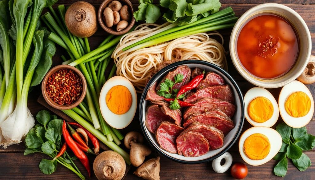 Spicy Beef Ramen Ingredients